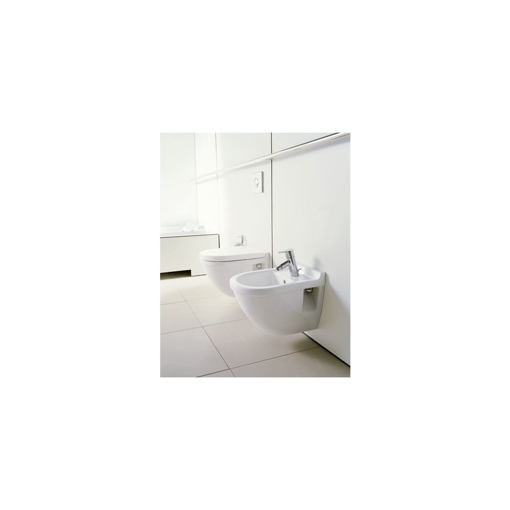 Duravit Starck 3 Wandbidet 540x355x320mm, Weiß Hochglanz, WonderGliss, 1 HL, mit H... DURAVIT-22301500001 4021534223723 (Abb. 2)