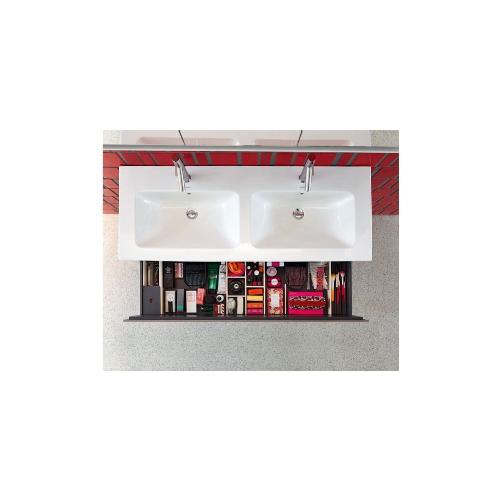 Duravit ME by Starck Doppelwaschtisch 490x1300x180mm wh, Weiß Hochglanz, Rechtecki... DURAVIT-2336130000 4053424121062 (Abb. 15)