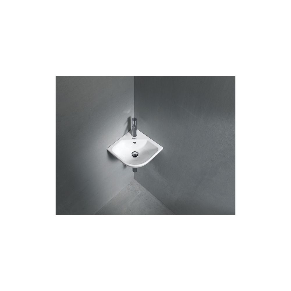 Duravit ME by Starck Eck-Handwaschbecken 380x435x155mm, Weiß SM, WonderGliss, Halb... DURAVIT-07224332001 4053424892535 (Abb. 2)