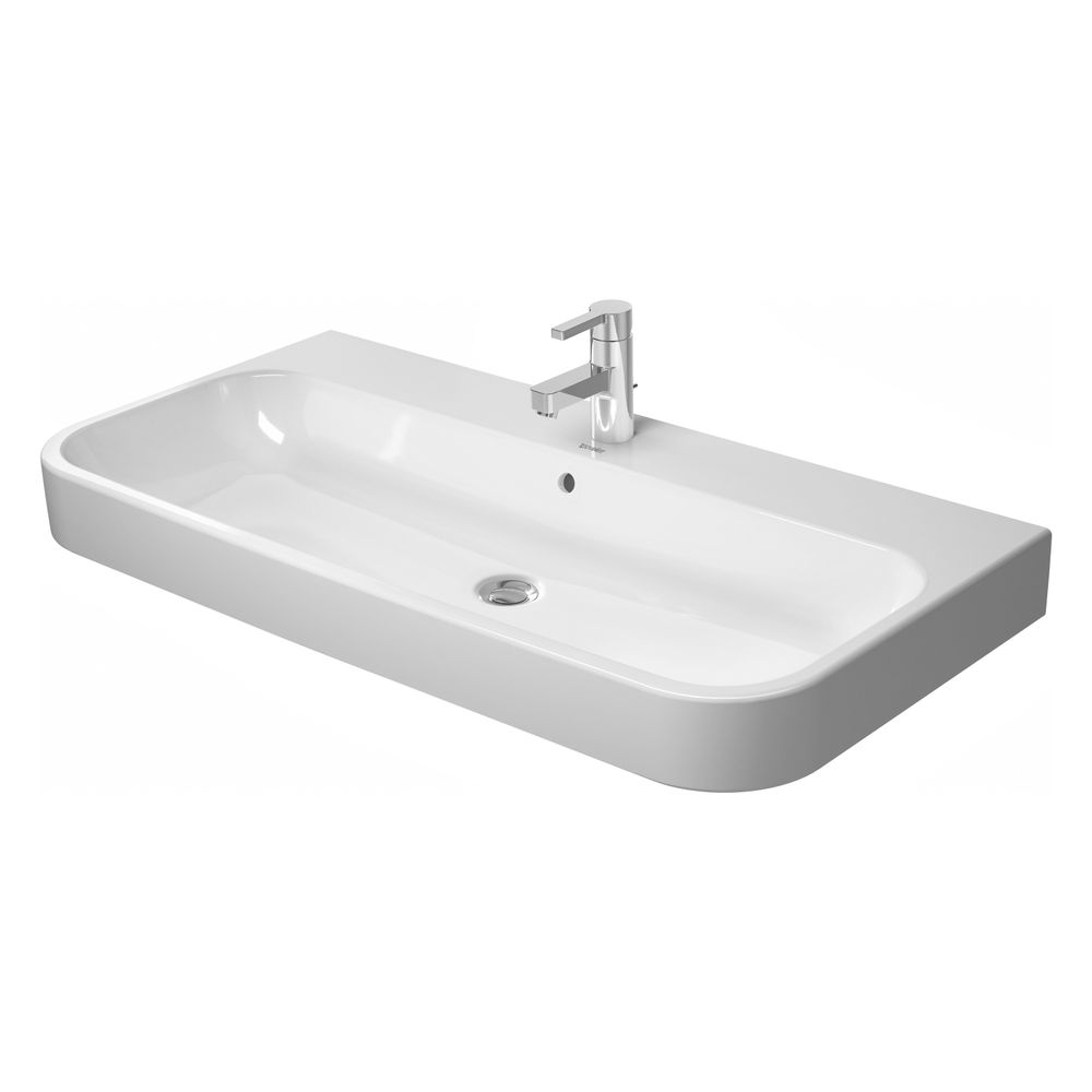 Duravit Happy D.2 Waschtisch 505x1000x170mm, WonderGliss, Weiß Hochglanz, Rechteck... DURAVIT-23181000271 4021534861376 (Abb. 3)