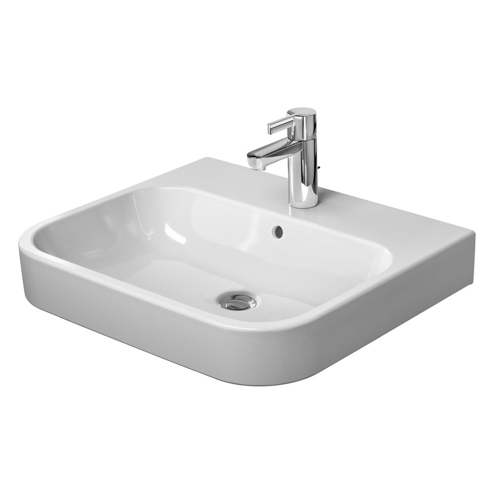 Duravit Happy D.2 Waschtisch 505x600x170mm, Weiß Hochglanz, Rechteckig, 1 Waschplat... DURAVIT-2318600000 4053424119502 (Abb. 4)
