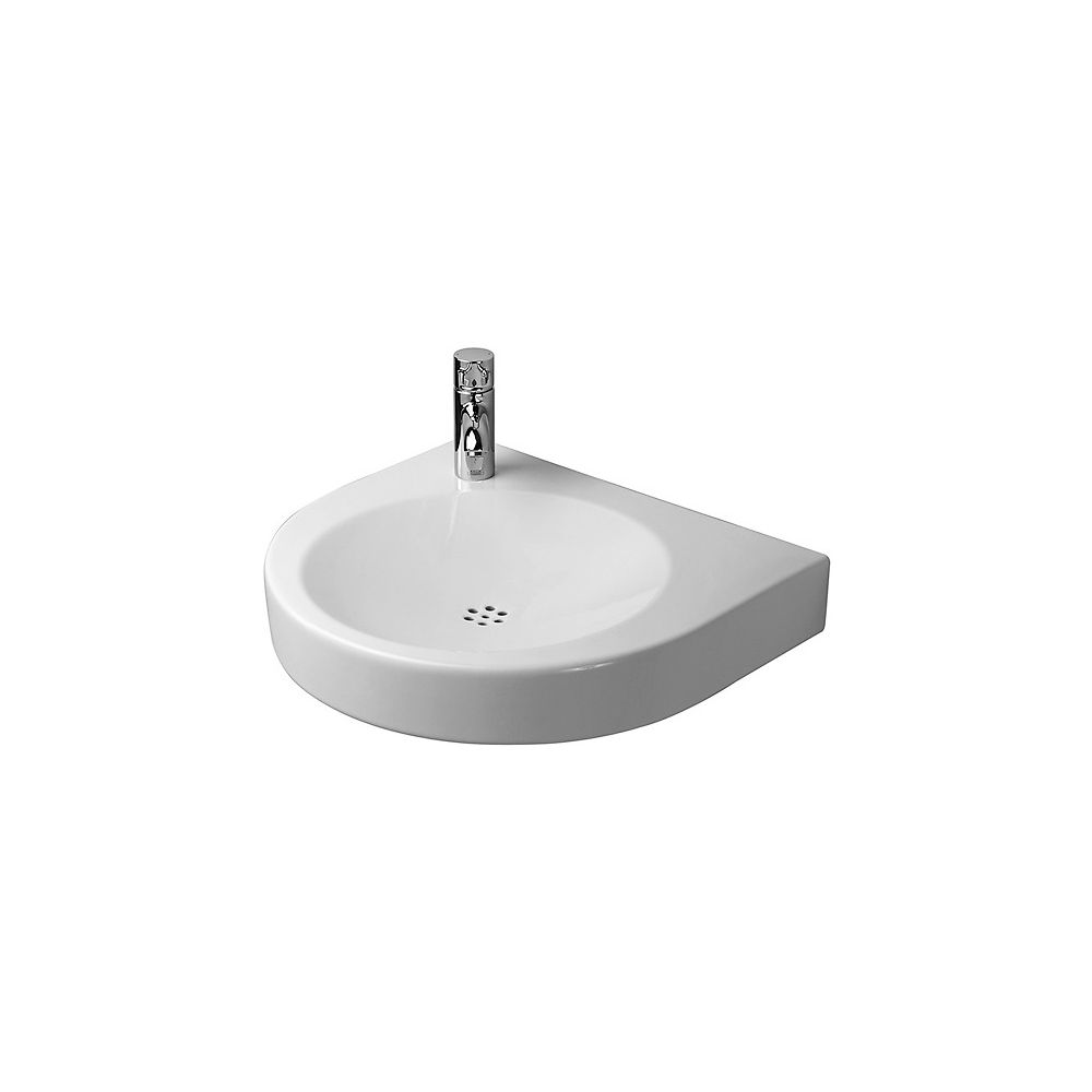 Duravit Architec Waschtisch 520x575x105mm wandhäng., Weiß Hochglanz, Halbrund, 1 Wa... DURAVIT-0443580008 4021534583094 (Abb. 3)