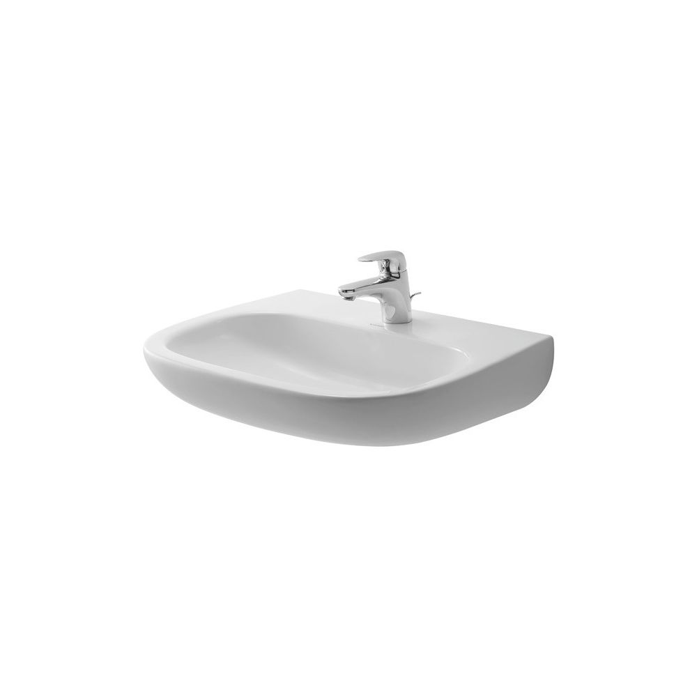 Duravit D-Code Waschtisch 460x600x175mm wandhängend, Weiß Hochglanz, Halbrund, 1 WP... DURAVIT-2311600070 4021534640551 (Abb. 4)