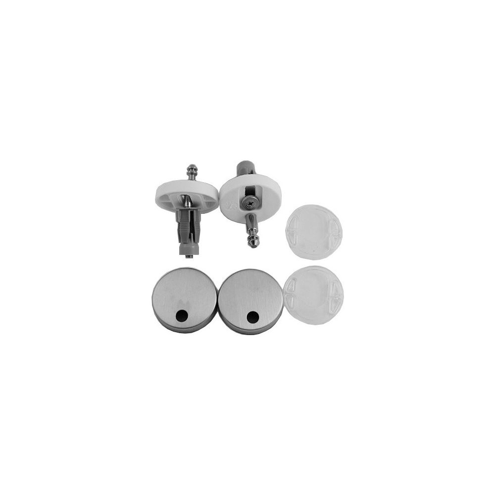 Duravit Scharnier-Set für WC-Sitz mit Absenkautomatik, Edelstahl, 0061621000... DURAVIT-0061621000 4021534634185 (Abb. 1)