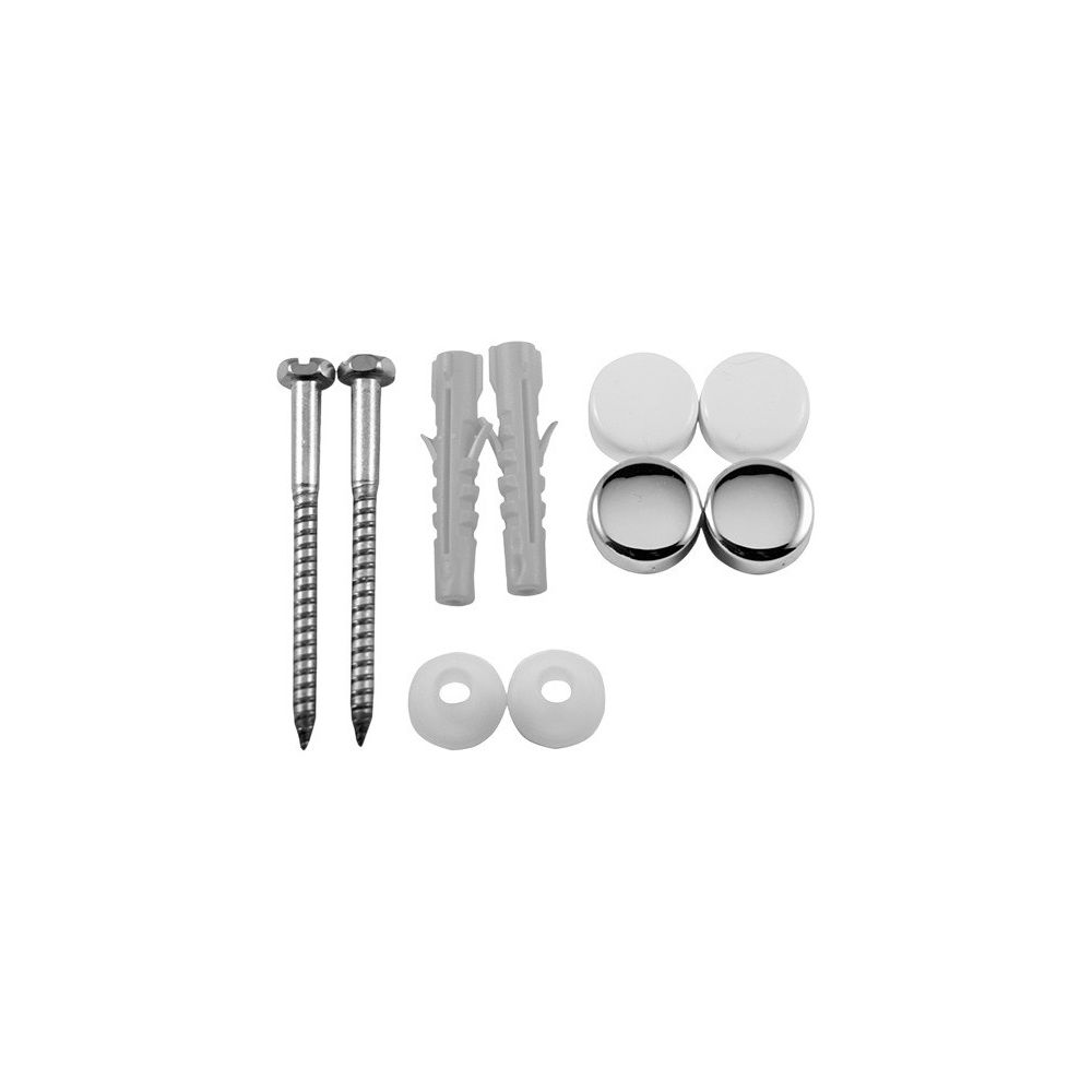 Duravit Befestigung für Stand-WC und Stand-Bidet Abdeckkappen, Weiß und Chrom... DURAVIT-0067011000 4021534012808 (Abb. 1)