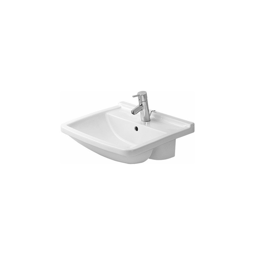 Duravit Starck 3 Halbeinbauwaschtisch 460x550x220mm, Weiß Hochglanz, 1 HL, mit Über... DURAVIT-0310550000 4021534258343 (Abb. 3)