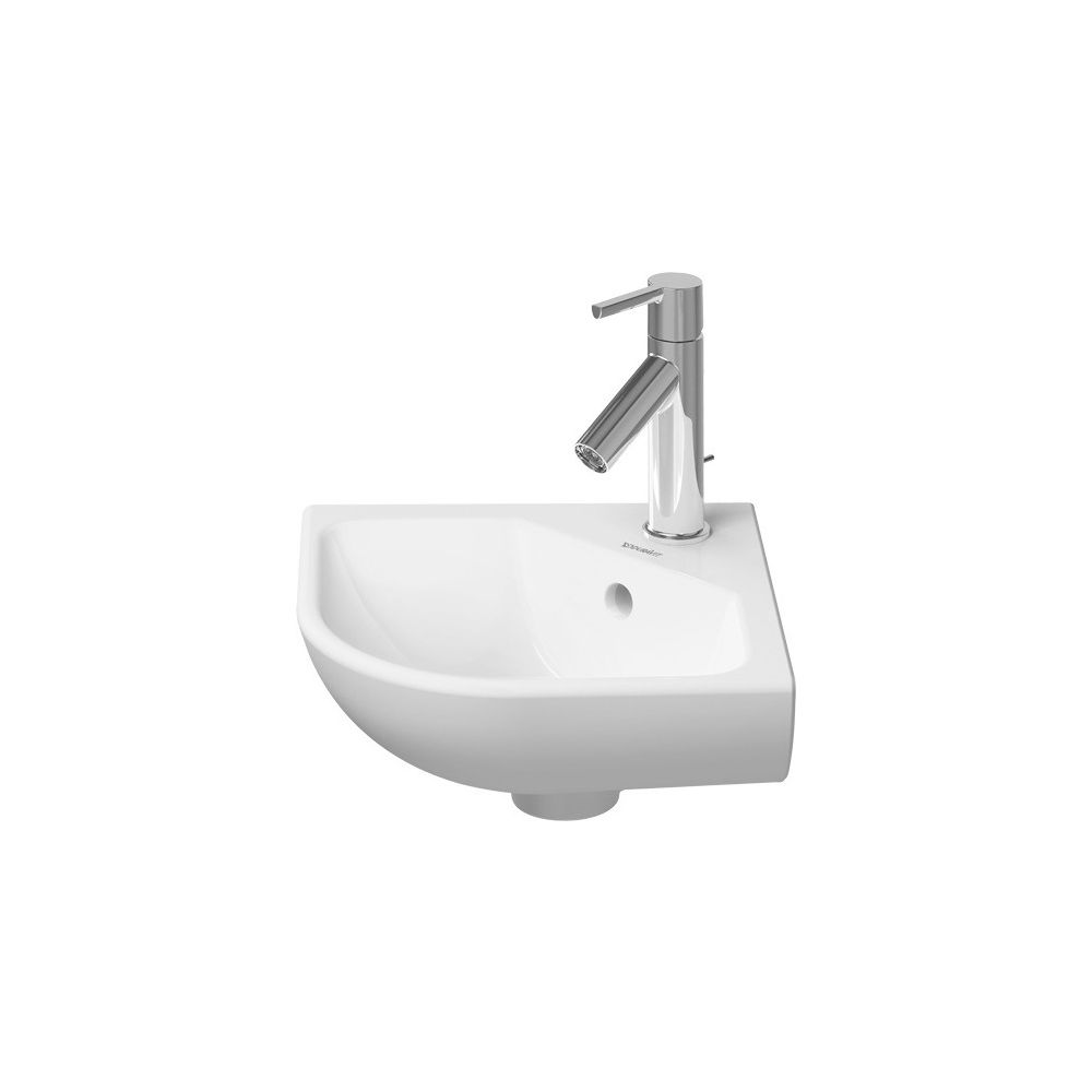 Duravit ME by Starck Eck-Handwaschbecken 380x435x155mm, Weiß Hochglanz, Halbrund,1 ... DURAVIT-0722430000 4053424052199 (Abb. 4)