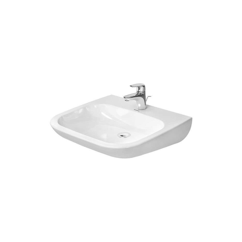 Duravit D-Code Waschtisch 555x600x155mm wandhäng., Weiß Hochglanz, Rechteckig, 1 Wa... DURAVIT-2313600000 4021534686528 (Abb. 3)
