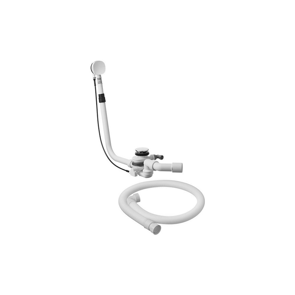 Duravit Ab- und Überlaufgarnitur mit Zulauf, Bodenzulauf, Chrom glänzend, Quad... DURAVIT-791228000001000 4021534950377 (Abb. 1)