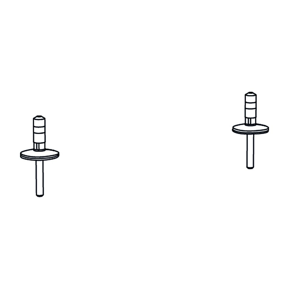 Duravit Scharnier-Set für WC-Sitz mit Absenkautomatik, Edelstahl, 0061301000... DURAVIT-0061301000 4021534347146 (Abb. 2)