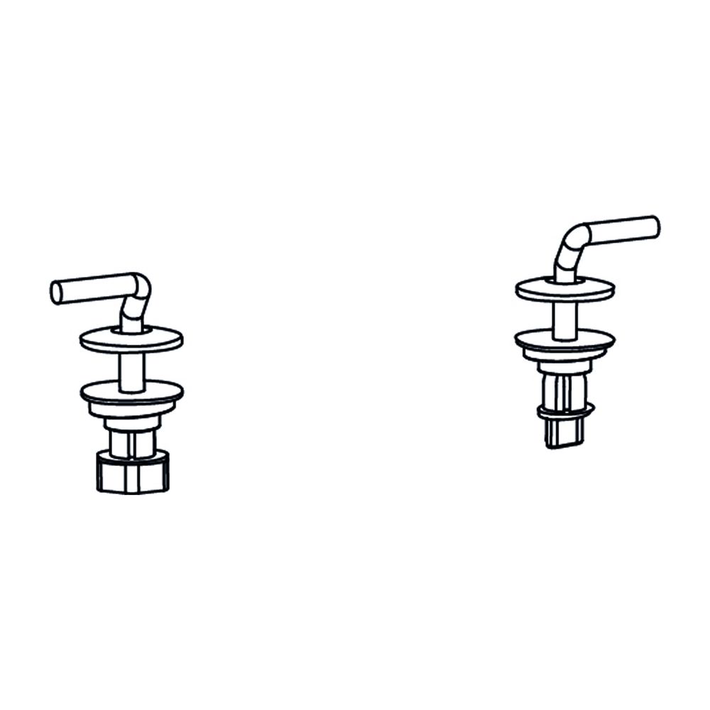 Duravit Scharnier-Set für WC-Sitz ohne Absenkautomatik, Edelstahl, 0061391000... DURAVIT-0061391000 4021534427923 (Abb. 2)