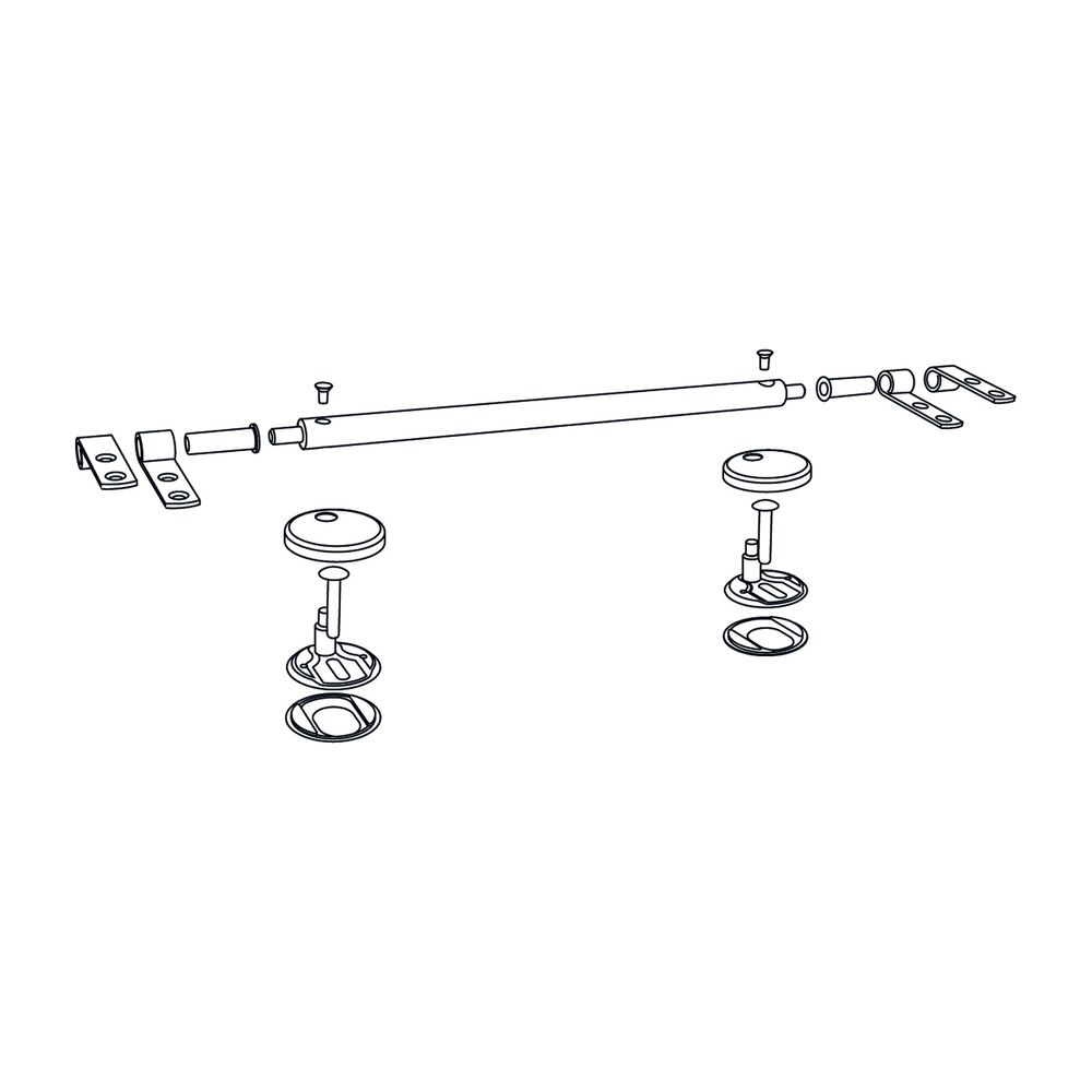 Duravit Scharnier-Set für WC-Sitz ohne Absenkautomatik, Edelstahl, 0061601000... DURAVIT-0061601000 4021534634383 (Abb. 2)