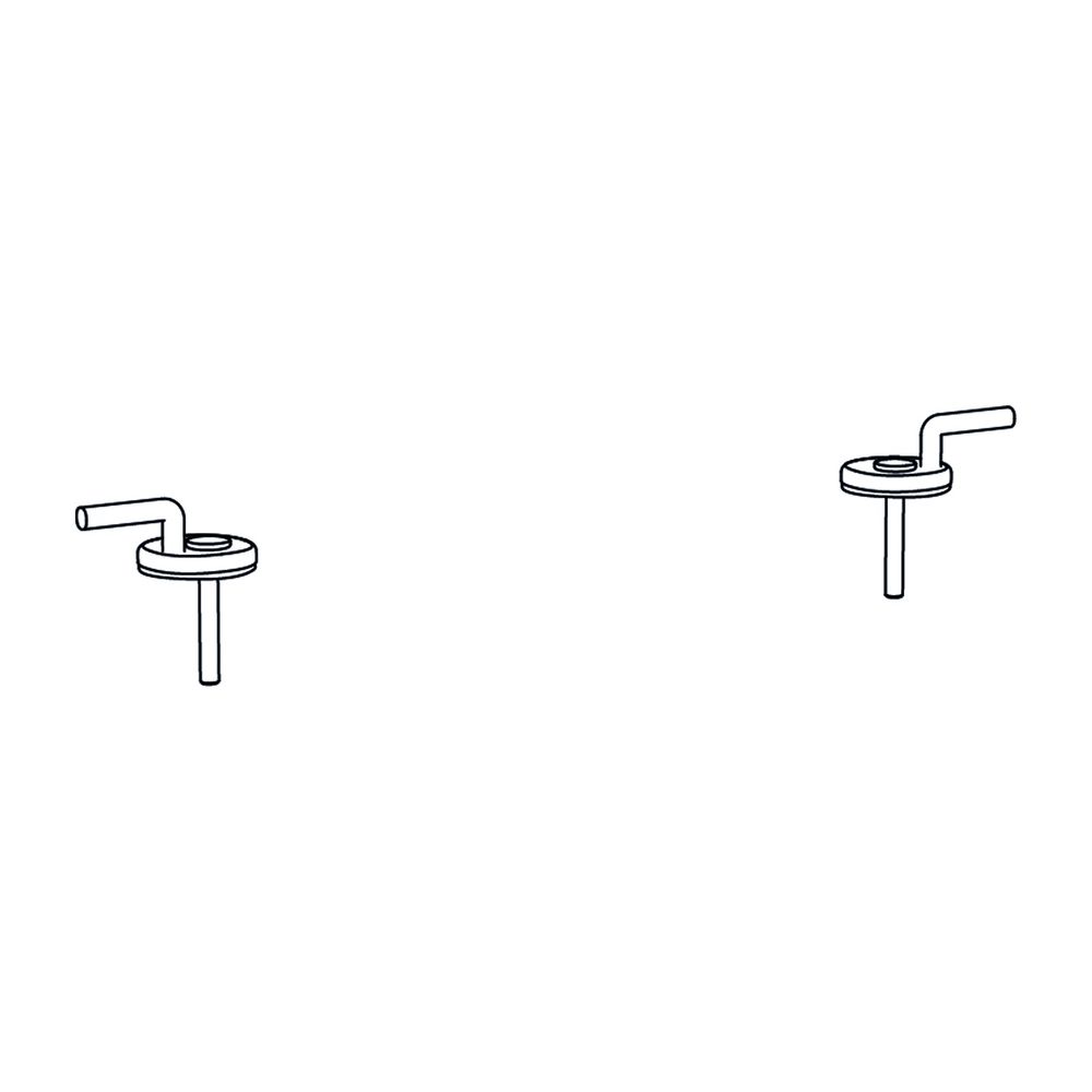 Duravit Scharnier-Set für WC-Sitz ohne Absenkautomatik, Edelstahl, 0061691000... DURAVIT-0061691000 4021534810992 (Abb. 2)