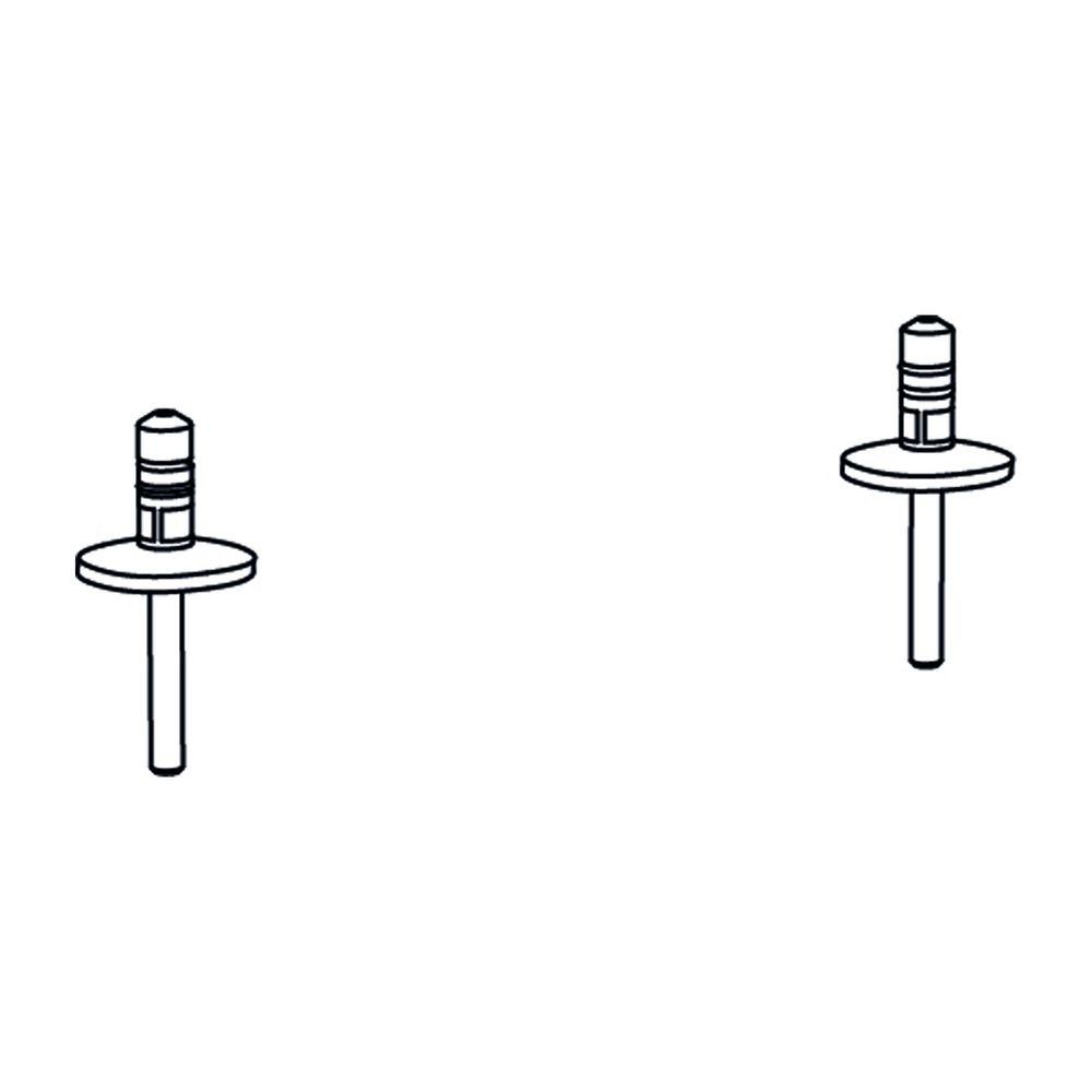 Duravit Scharnier-Set für WC-Sitz mit/ohne Absenkautomatik, Edelstahl, 0061761000... DURAVIT-0061761000 4021534894374 (Abb. 2)