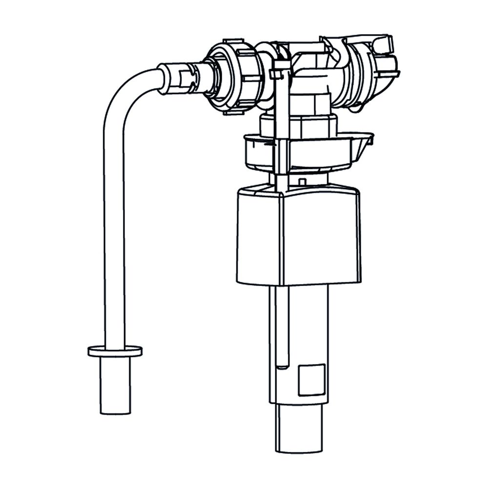 Duravit Füllventil mit Wasseranschluss unten, 3/8", 0074112100... DURAVIT-0074112100 4021534270161 (Abb. 2)