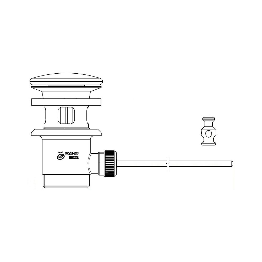 Duravit Zugstangen Ablaufgarnitur mit keramischer Abdeckung, Weiß... DURAVIT-0050800000 4053424681672 (Abb. 2)