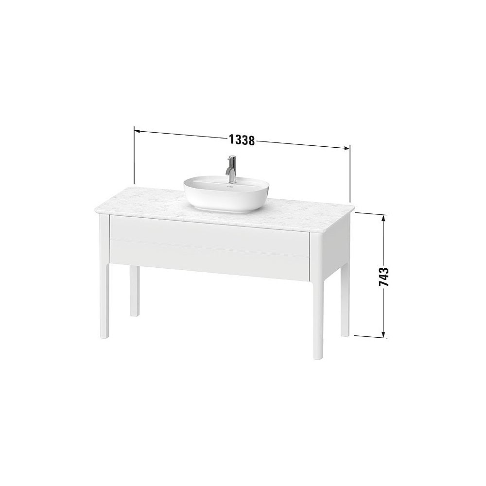 Duravit Luv Konsolenwaschtischunterbau bodenstehend 570x1338x743mm ohne KSP Taupe ... DURAVIT-LU956106060 4053424465388 (Abb. 5)