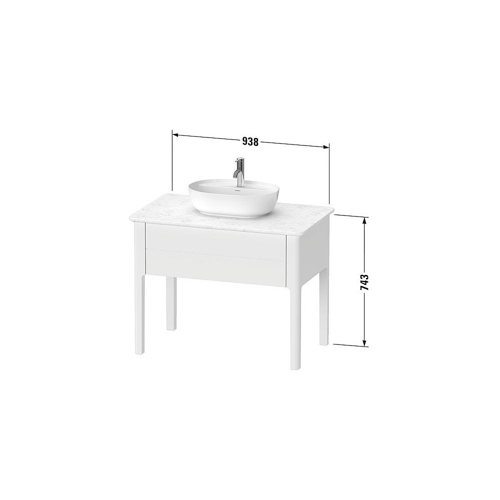 Duravit Luv Konsolenwaschtischunterbau bodenstehend 570x938x743mm ohne KSP Weiß Se... DURAVIT-LU956403636 4053424987491 (Abb. 2)