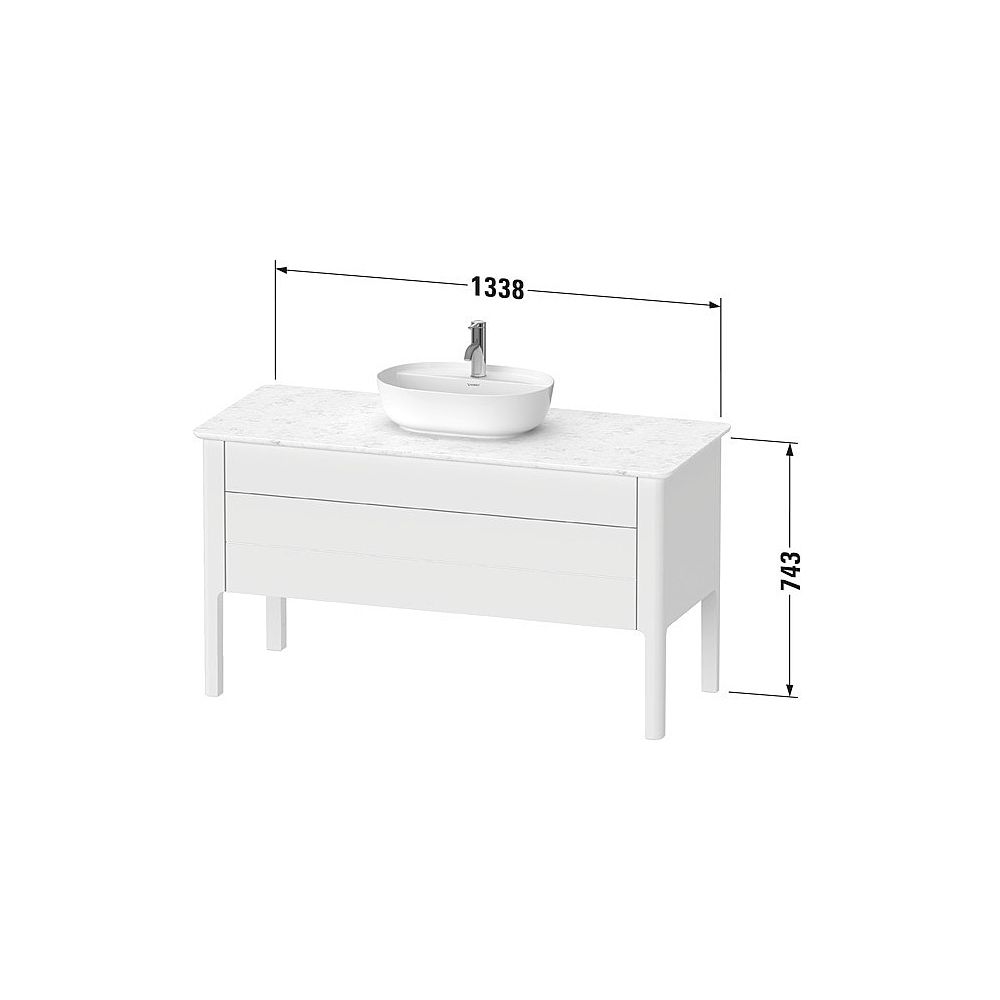 Duravit Luv Konsolenwaschtischunterbau bodenstehend 570x1338x743mm ohne KSP Steing... DURAVIT-LU956609292 4053424465692 (Abb. 2)