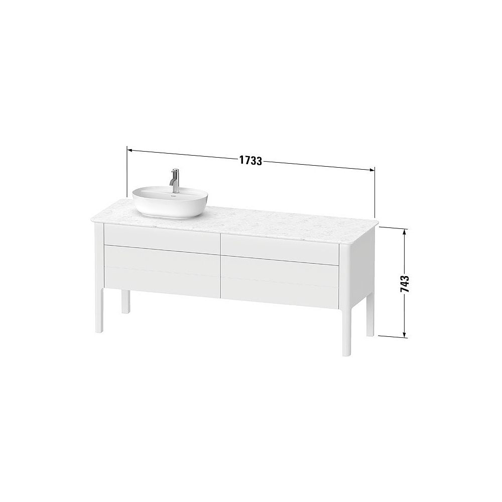 Duravit Luv Konsolenwaschtischunterbau bodenstehend 570x1733x743mm R ohne KSP 2 AZ... DURAVIT-LU9568R9292 4053424465876 (Abb. 2)