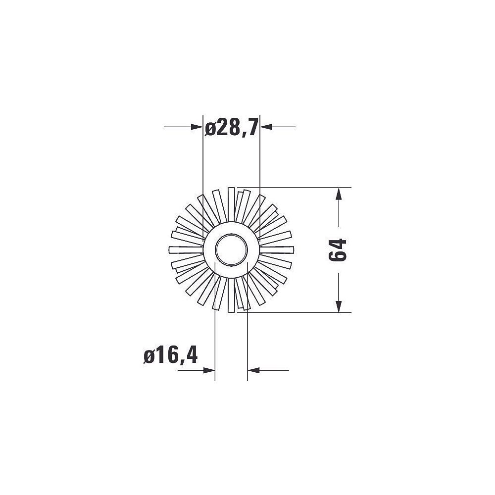Duravit Bürstenkopf Starck T 64x64x90mm, Ersatzteil für WC Accessoires... DURAVIT-1004710000 4053424693972 (Abb. 3)
