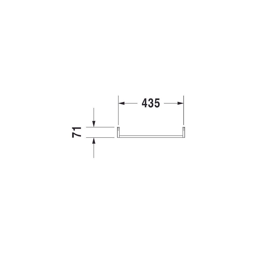 Duravit Universal Handtuchhalter 64x449x71mm, Chrom, Messing, 1 Arm, mit Befestigun... DURAVIT-0030291000 4053424031033 (Abb. 4)