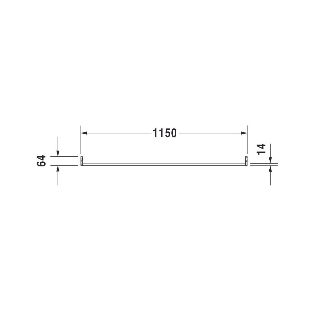Duravit Universal Handtuchhalter 64x1150x71mm, Chrom, Messing, 1 Arm, mit Befestigu... DURAVIT-0030331000 4021534583193 (Abb. 2)