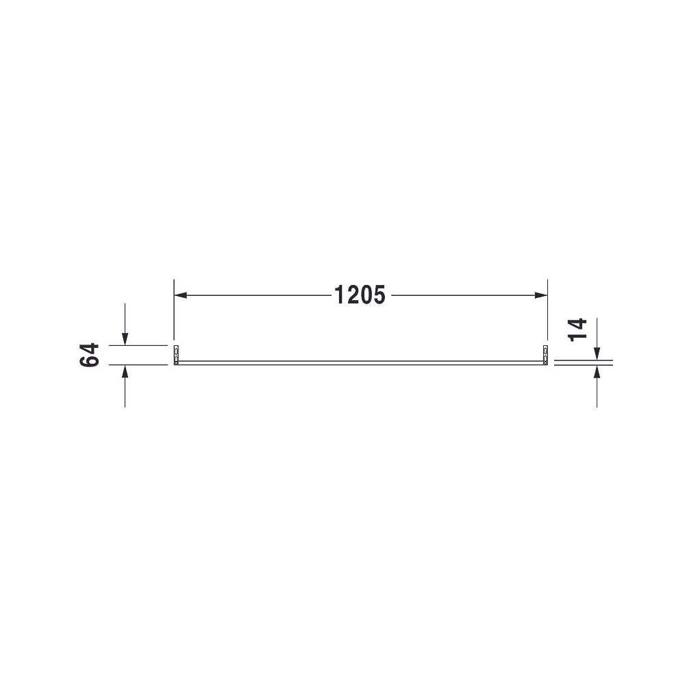 Duravit Vero Handtuchhalter 64x1205x71mm, Vero Handtuchhalter, Chrom, Messing, 1 Ar... DURAVIT-0030341000 4021534405808 (Abb. 2)