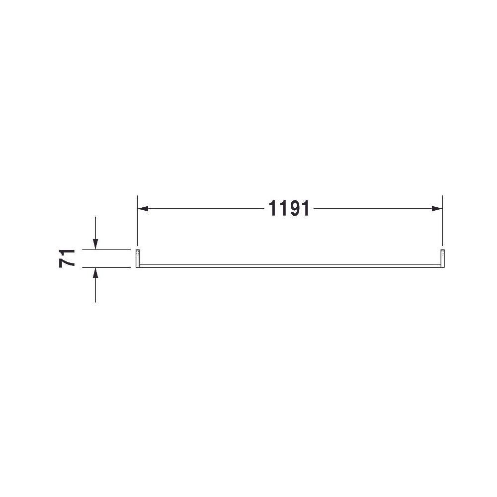 Duravit Vero Handtuchhalter 64x1205x71mm, Vero Handtuchhalter, Chrom, Messing, 1 Ar... DURAVIT-0030341000 4021534405808 (Abb. 4)