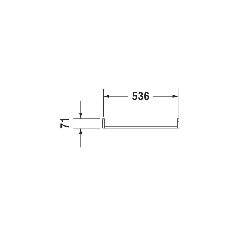 Duravit Universal Handtuchhalter 64x550x71mm, Chrom, Messing, 1 Arm, mit Befestigun... DURAVIT-0030371000 4021534344329 (Abb. 5)