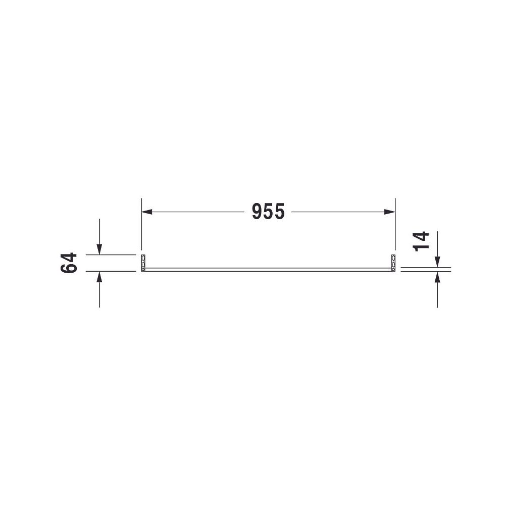 Duravit Universal Handtuchhalter 64x955x71mm, Chrom, Messing, 1 Arm, mit Befestigun... DURAVIT-0030391000 4021534344343 (Abb. 5)