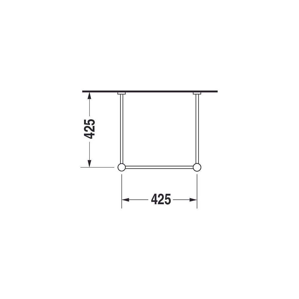 Duravit Vero Metallkonsole 425x425x715-780mm, für 045450, Chrom poliert, Höhenverst... DURAVIT-0030651000 4021534272745 (Abb. 2)