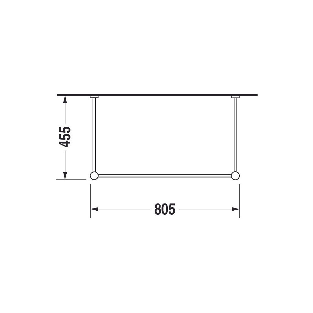 Duravit Vero Metallkonsole 455x808x715-780mm, für 032985, Chrom poliert, Höhenverst... DURAVIT-0030711000 4021534458019 (Abb. 3)