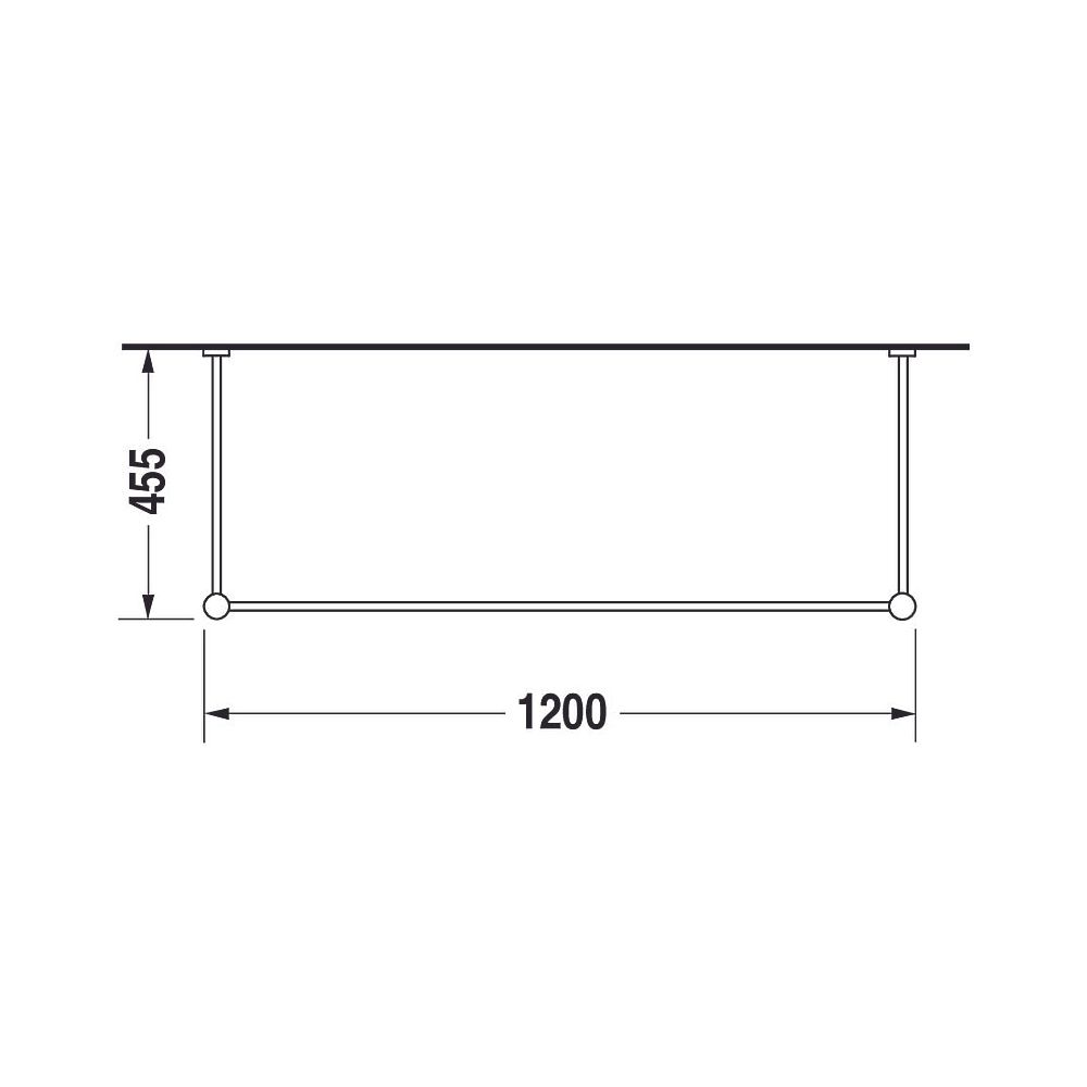 Duravit Vero Metallkonsole 440x1200x715-780mm, für 032912, Chrom poliert, Höhenvers... DURAVIT-0030731000 4021534458033 (Abb. 3)