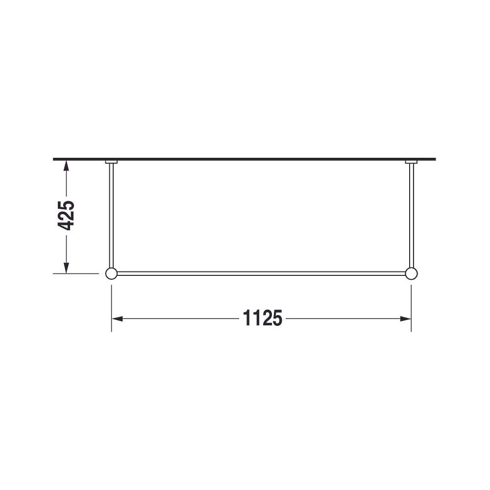 Duravit Vero Metallkonsole 425x1125x715-780mm, für 045412, Chrom poliert, Höhenvers... DURAVIT-0030741000 4021534583186 (Abb. 2)