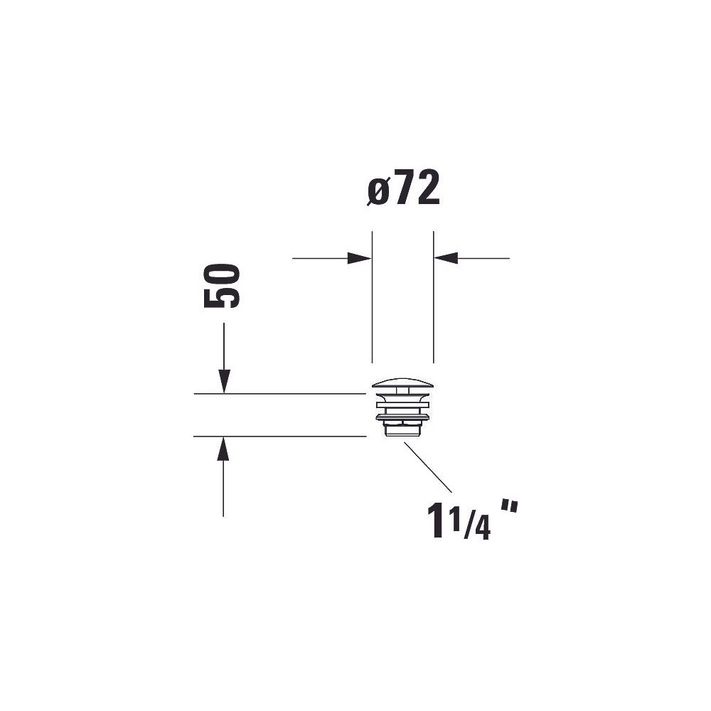 Duravit Universal Schaftventil, Gold poliert, Waschtisch ohne ÜL Höhe 50mm, Messing... DURAVIT-0050243400 4067116087109 (Abb. 3)