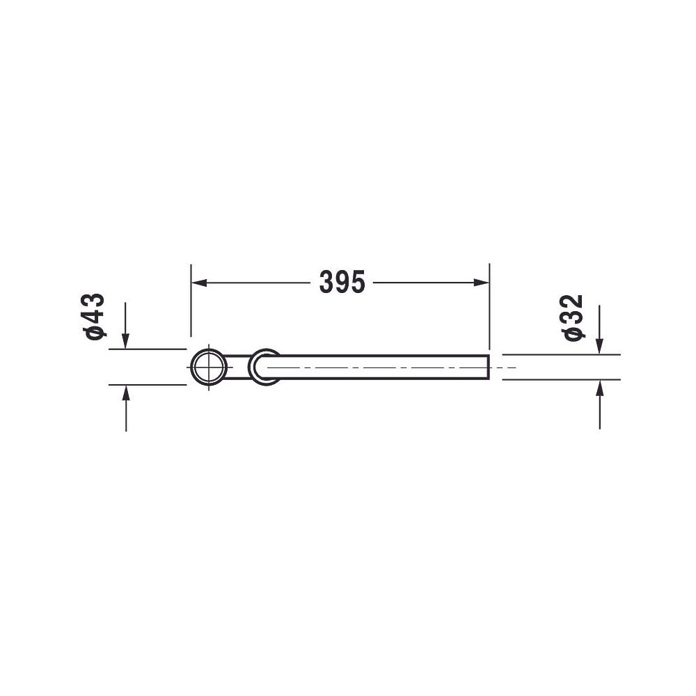 Duravit Röhrensiphon Universal 1 1/4" mit verlängertem Ablaufrohr für Waschtische, ... DURAVIT-0050260000 4021534003370 (Abb. 2)