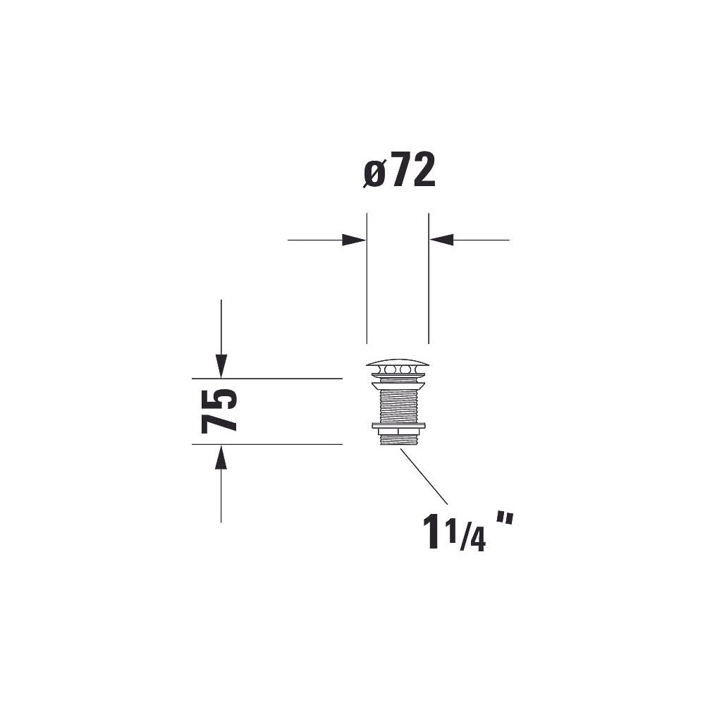 Duravit Universal Schaftventil, Gold poliert, Waschtisch ohne ÜL Höhe 75mm, Messing... DURAVIT-0050383400 4067116087079 (Abb. 3)