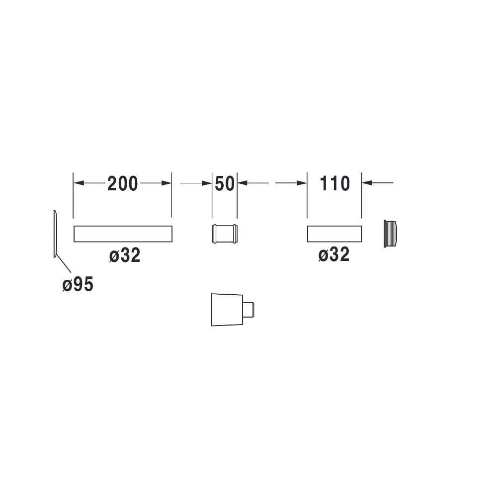 Duravit Unterputzsiphon 185x255x120mm für Waschtisch Architec, inkl. Anschlusszubeh... DURAVIT-0050441000 4021534227677 (Abb. 4)
