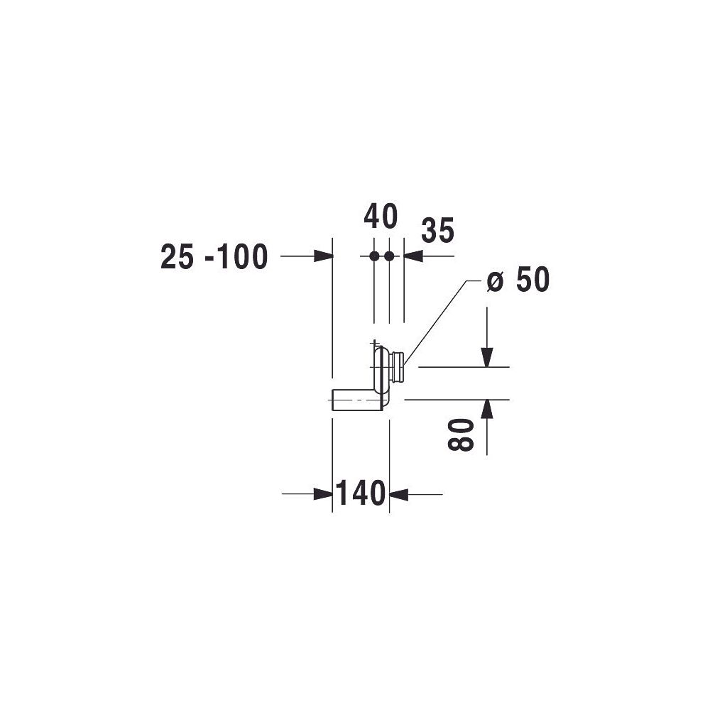 Duravit Absaugesiphon für Urinal Abgang waagerecht, verdeckt... DURAVIT-0051120000 4021534317729 (Abb. 2)
