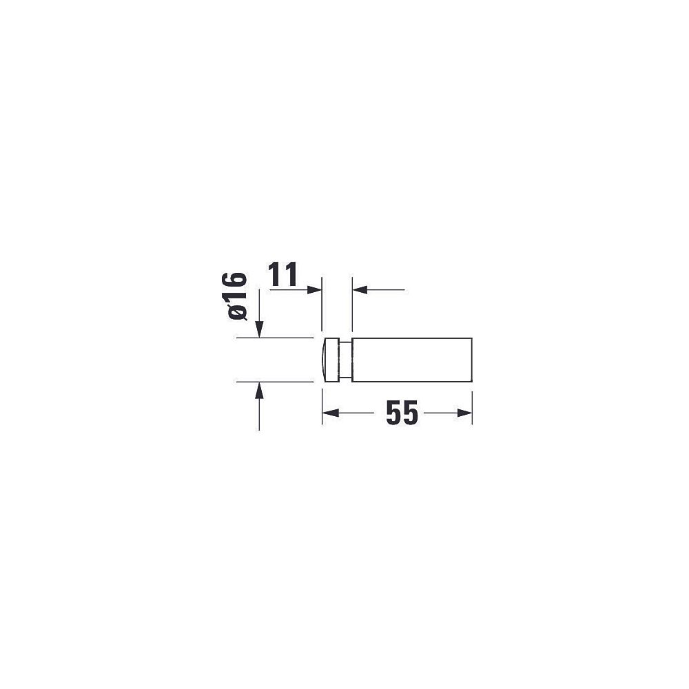 Duravit D-Code Handtuchhaken 55x16x16mm, Chrom, Schraubverbindung... DURAVIT-0099041000 4021534384912 (Abb. 32)
