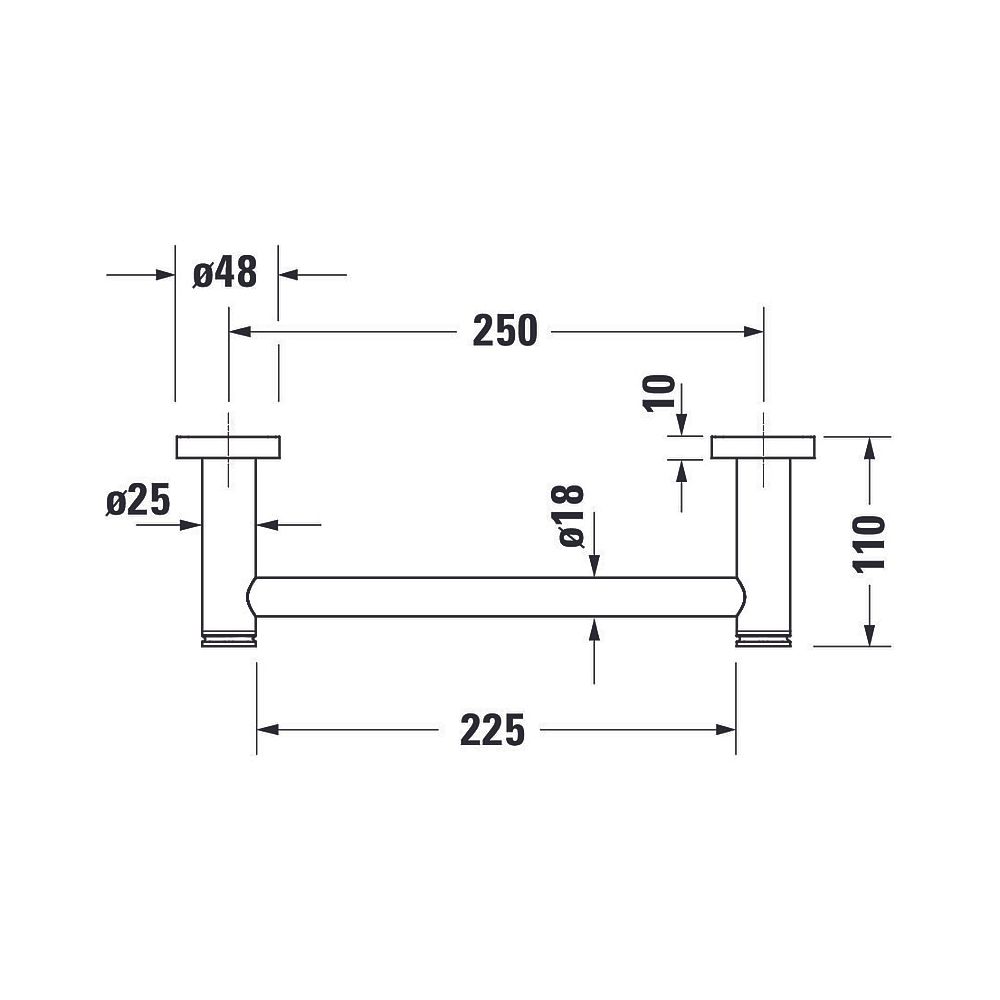 Duravit D-Code Wannengriff 98x284x34mm, Chrom... DURAVIT-0099141000 4021534576577 (Abb. 8)