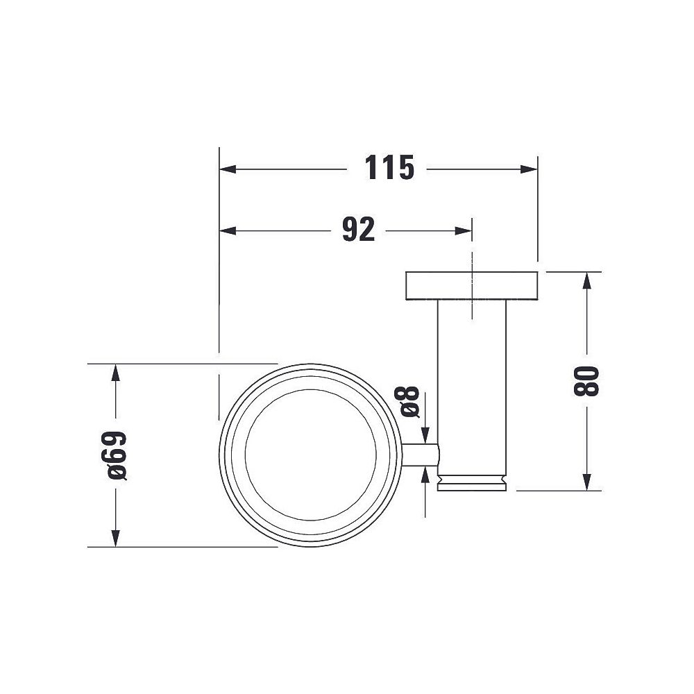 Duravit D-Code Zahnputzbecher 102x118x97mm, Chrom/Mattweiß, Schraubbefestigung, wa... DURAVIT-0099191000 4021534636165 (Abb. 12)