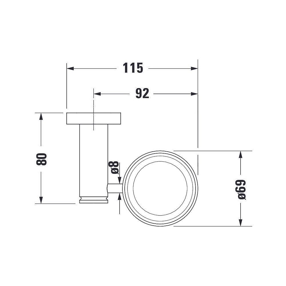 Duravit D-Code Zahnputzbecher 102x118x97mm, Chrom/Mattweiß, Schraubbefestigung, wa... DURAVIT-0099201000 4021534636172 (Abb. 13)