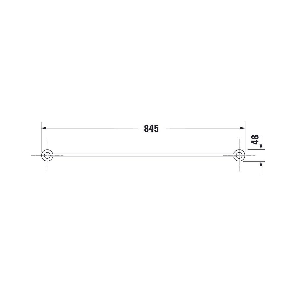 Duravit D-Code Handtuchhalter 80x848x48mm, Chrom, Messing, 1 Arm, mit Befestigungs... DURAVIT-0099231000 4021534636202 (Abb. 12)