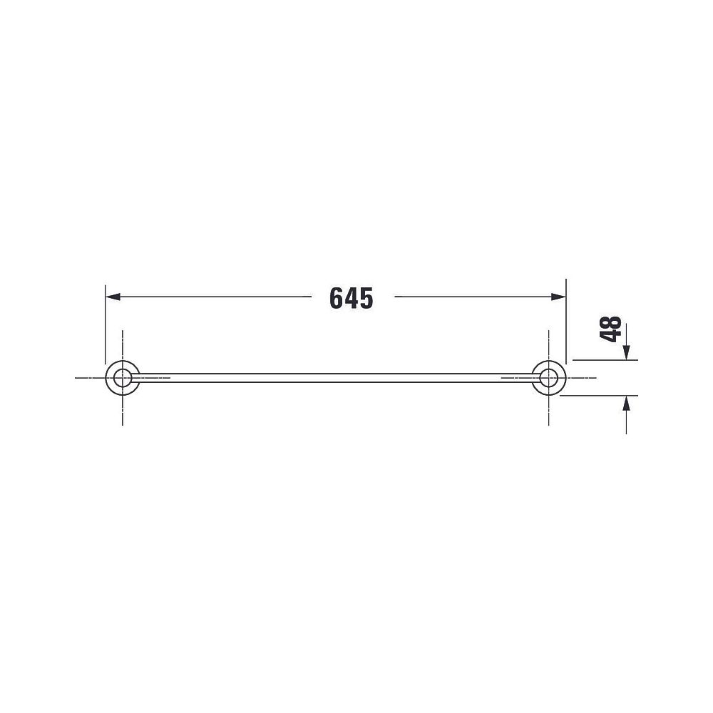 Duravit D-Code Handtuchhalter 80x648x48mm, Chrom, Messing, 1 Arm, mit Befestigungs... DURAVIT-0099241000 4021534636219 (Abb. 12)
