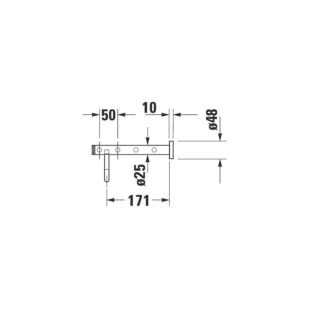 Duravit D-Code Handtuchablage 220x650x112mm, Chrom, Schraubbefestigung... DURAVIT-0099251000 4021534636226 (Abb. 6)