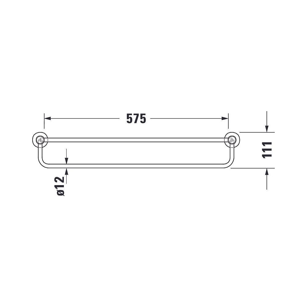 Duravit D-Code Handtuchablage 220x650x112mm, Chrom, Schraubbefestigung... DURAVIT-0099251000 4021534636226 (Abb. 7)
