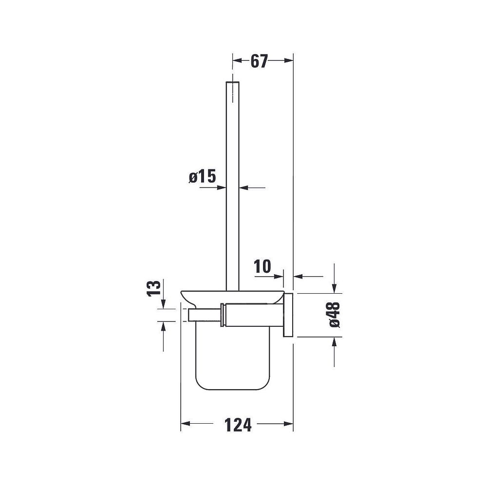 Duravit Bürstengarnitur D-Code 154x154x342mm, wandhäng. Chrom/Mattweiß, Messing, Sc... DURAVIT-0099271000 4021534636240 (Abb. 7)