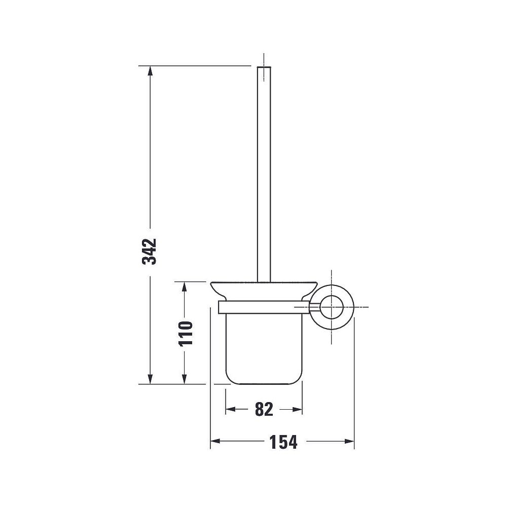 Duravit Bürstengarnitur D-Code 154x154x342mm, wandhäng. Chrom/Mattweiß, Messing, Sc... DURAVIT-0099271000 4021534636240 (Abb. 8)